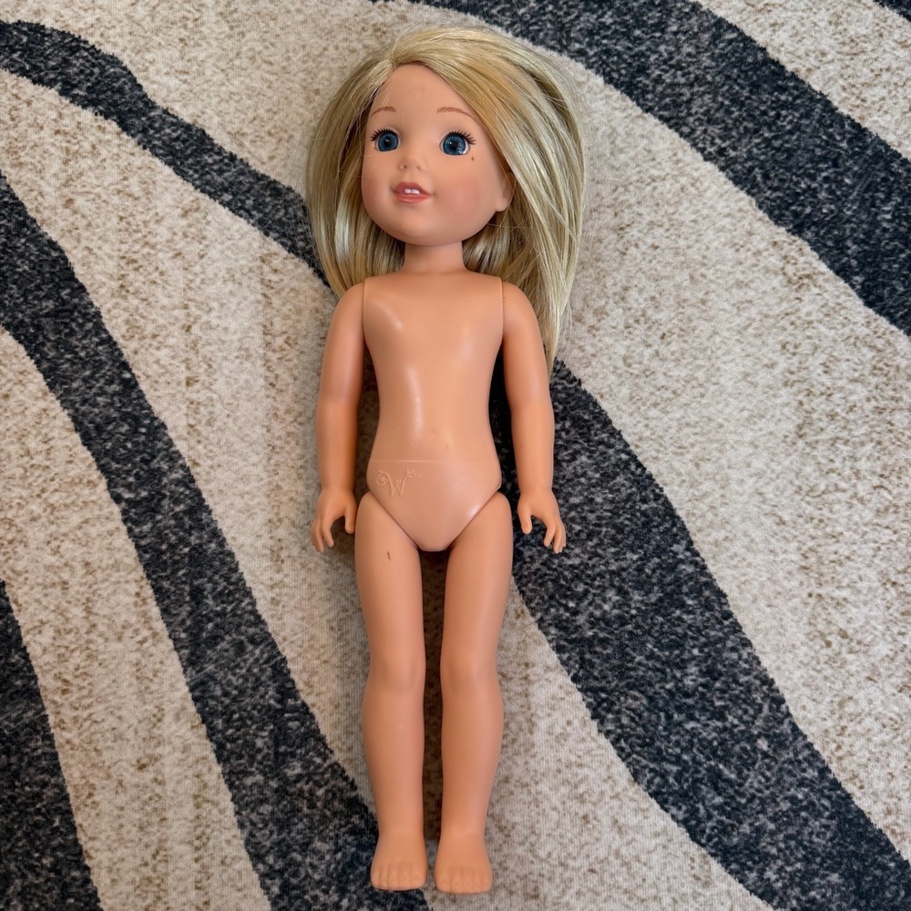 American Girl Doll Wellie Wishers CAMILLE Blonde Hair Blue Eyes 14.5" Nude